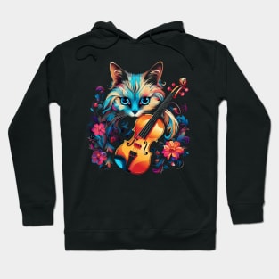 Siamese Cat Playing Violin Hoodie